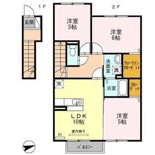 メゾン シンシア【2階】の間取り