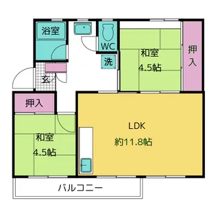相生山団地31棟【3階】の間取り