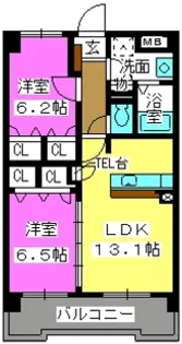 シェソワ高宮【6階】の間取り