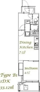 スプランディッド西日暮里【4階】の間取り