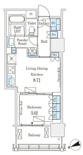 東京都港区港南3【マンション】の間取り