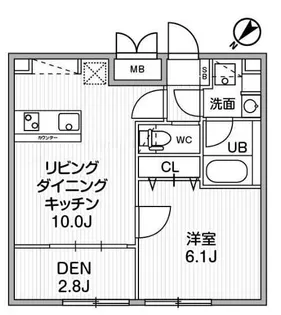 ウェルスクエアイズム下北沢EAST【3階】の間取り