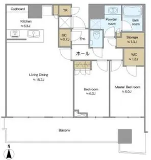 東京都中央区晴海2【マンション】の間取り