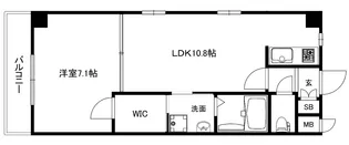 1LDKの間取り画像