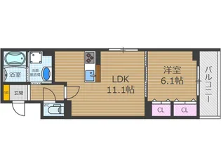 ハイダウェイホーム茨木【2階】の間取り