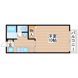 宮城県仙台市若林区木ノ下5【アパート】の間取り