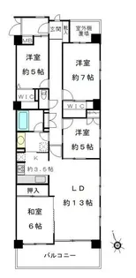 藤和シティホームズ湘南町屋【4階】の間取り