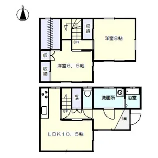 岡山県岡山市東区益野町【一戸建】の間取り