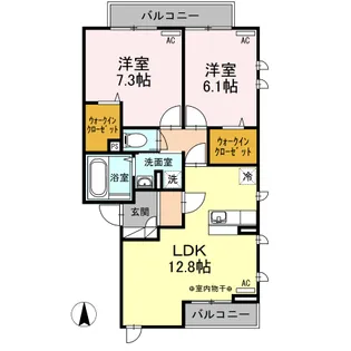 オスト-成田西2丁目-【2階】の間取り