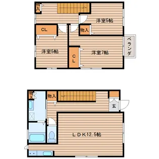 宮城県仙台市青葉区通町2【一戸建】の間取り