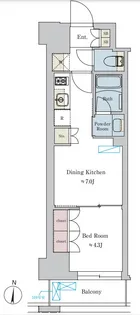 Brillia ist 池尻大橋【3階】の間取り