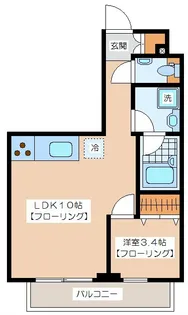 ヴェルフィーナ梅ヶ丘【1階】の間取り