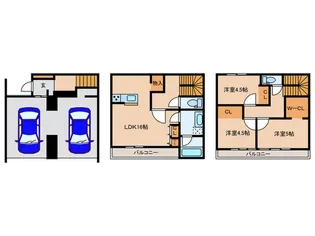 愛知県名古屋市北区西味鋺1【一戸建】の間取り