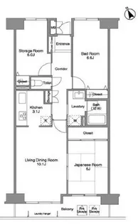 コンフォリア北葛西【1階】の間取り