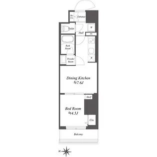 ドゥーエ亀戸II【2階】の間取り