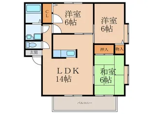 【エイブル管理】フィールド・KK【2階】の間取り