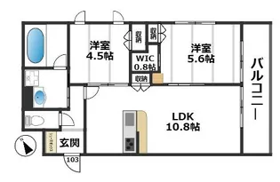 グランド フルーレ 浮間舟渡【1階】の間取り
