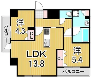 アーバンパーク綾瀬【6階】の間取り