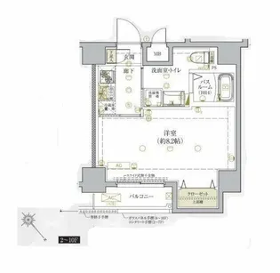 ベルシード王子【7階】の間取り