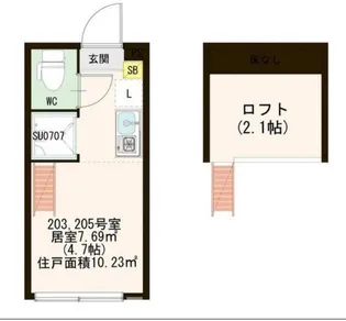 マルシエール西早稲田【2階】の間取り