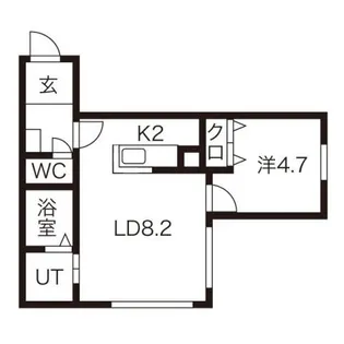 ポーザ新札幌【4階】の間取り