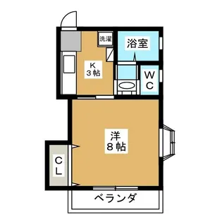 ボヌール西国立【1階】の間取り
