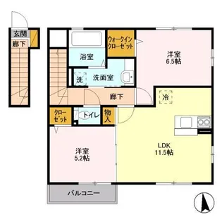 千葉県市川市須和田1【アパート】の間取り