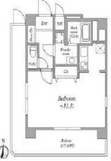 ファーストプレイス菊川【11階】の間取り