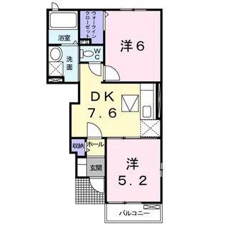 ボワ・フルール【1階】の間取り