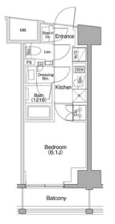 ザ・パークハビオSOHO代々木公園【6階】の間取り