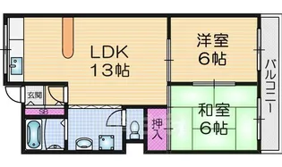 カサフェリス【3階】の間取り