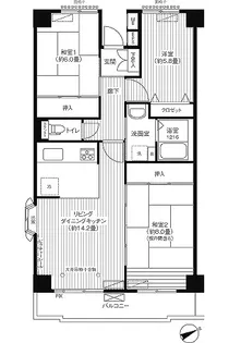 ステラメゾン大森【1階】の間取り
