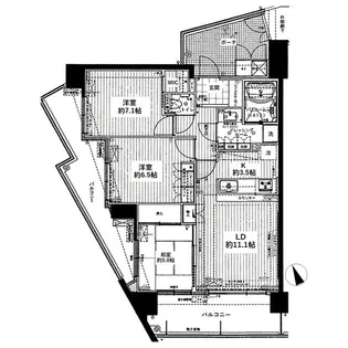 サーパス南橋本【6階】の間取り