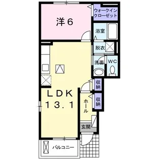 ヴァンヴェールII【1階】の間取り