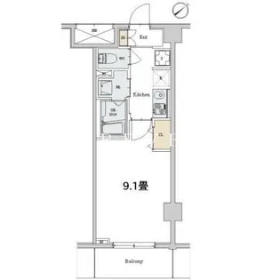 カスタリア本駒込【1階】の間取り