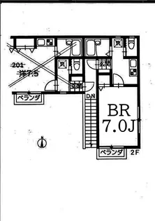 ルネスボニートII【2階】の間取り