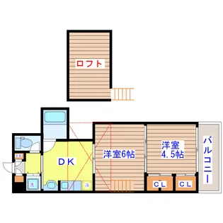 クレスト連坊【7階】の間取り