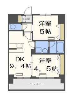 エステムプラザ難波WESTIIプレディア【9階】の間取り