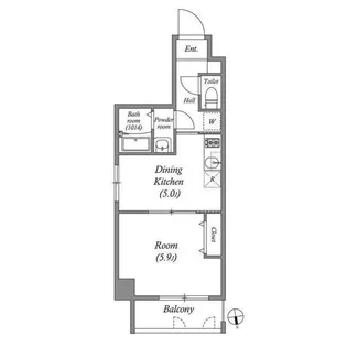 アーバハイツ六町環七北通り【4階】の間取り