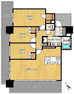 MJR熊本ゲートタワー【15階】の間取り