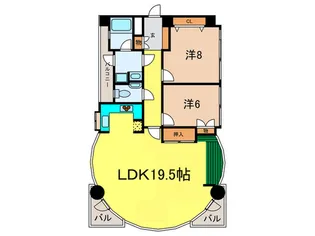 芦屋ファルファーラ【4階】の間取り
