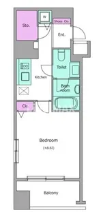 レジディア築地【5階】の間取り