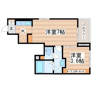 レイ クレスト【1階】の間取り