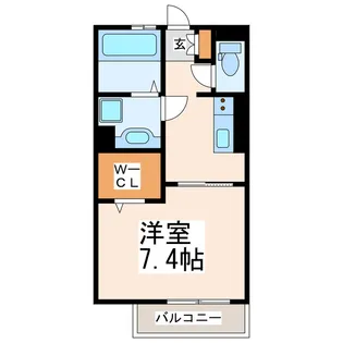 レスパス横手【1階】の間取り