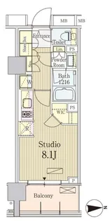 パークアクシス池田山【5階】の間取り