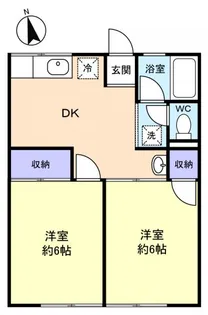 シティハイムやよい【1階】の間取り