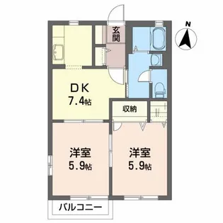 サニーコートDI【2階】の間取り