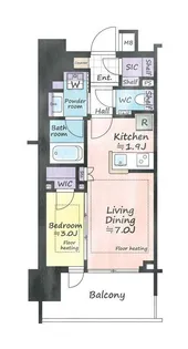 クレヴィア西葛西【3階】の間取り