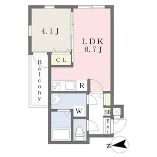 MOVE山王 WEST【1階】の間取り