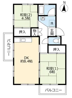 UR多聞台【1階】の間取り